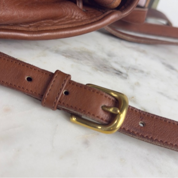 Vintage Coach British Tan Leather Backpack 9960 Purse Bag Daypack - Picture 3 of 13